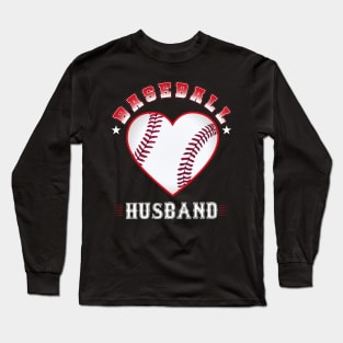 Husband Baseball Team Family Matching Gifts Funny Sports Lover Player Long Sleeve T-Shirt